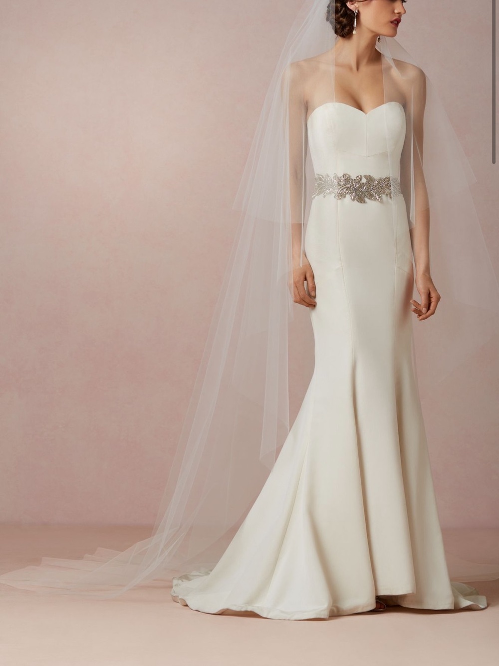 Anthropologie PARIS Floating Cathedral Veil - ivory